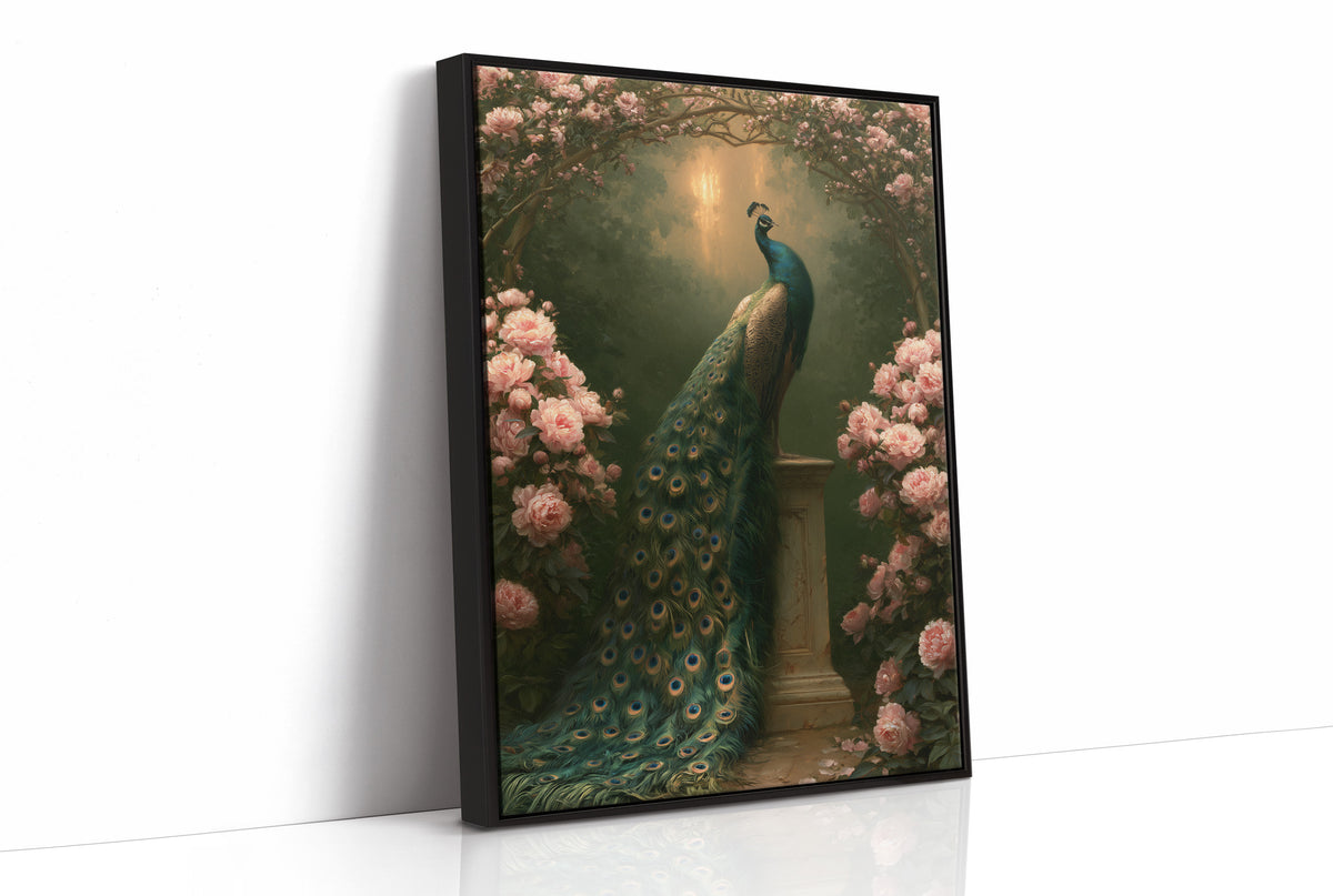 Peacock Beneath the Rose Arch