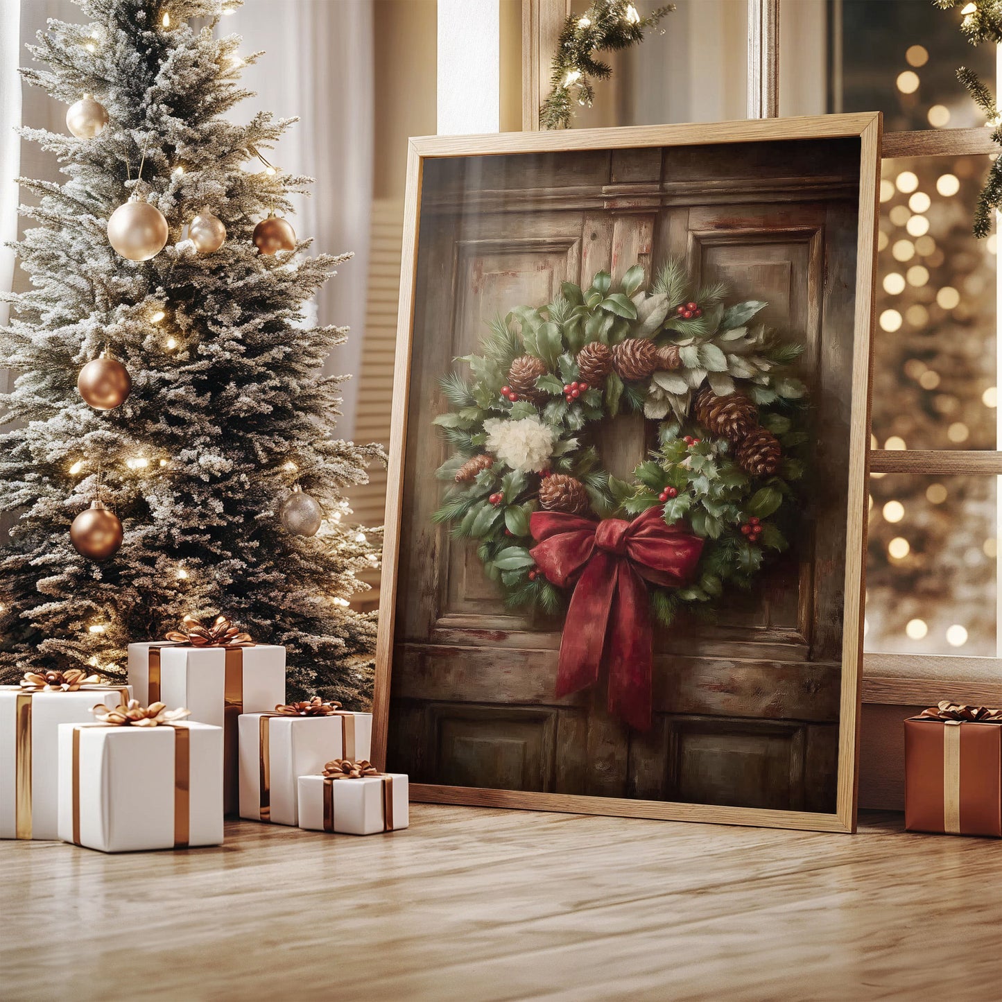 December Stories On Rustic Wood
