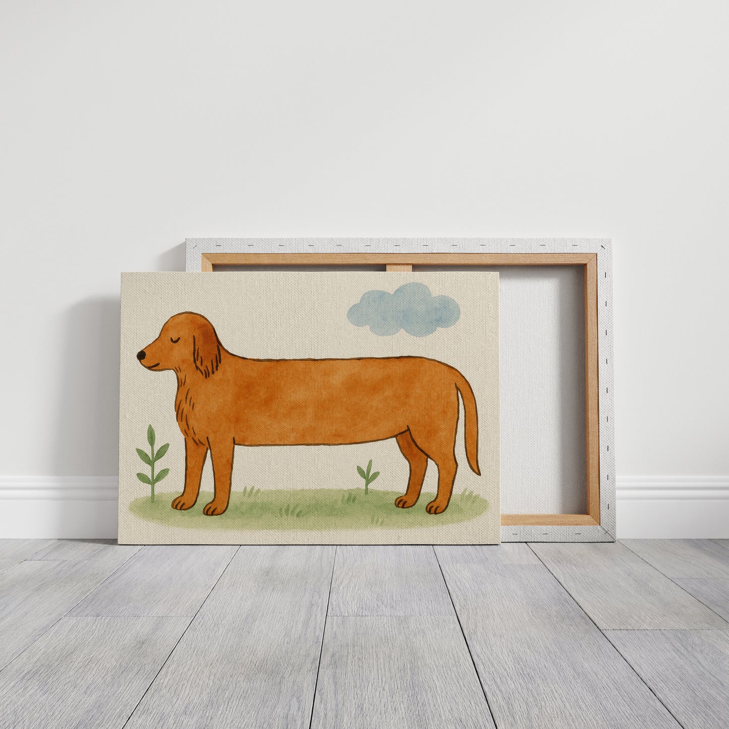 Golden Retriever Under Blue Skies