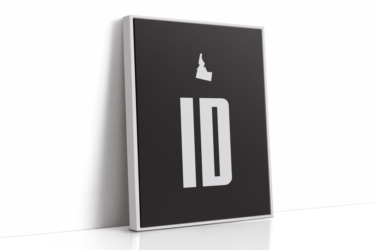 White Letters Map Idaho's Heart