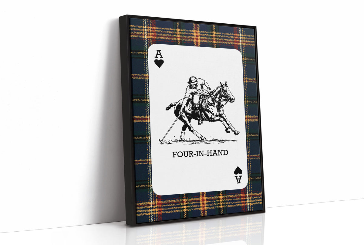 Ace of Hearts: Navy Tartan Polo
