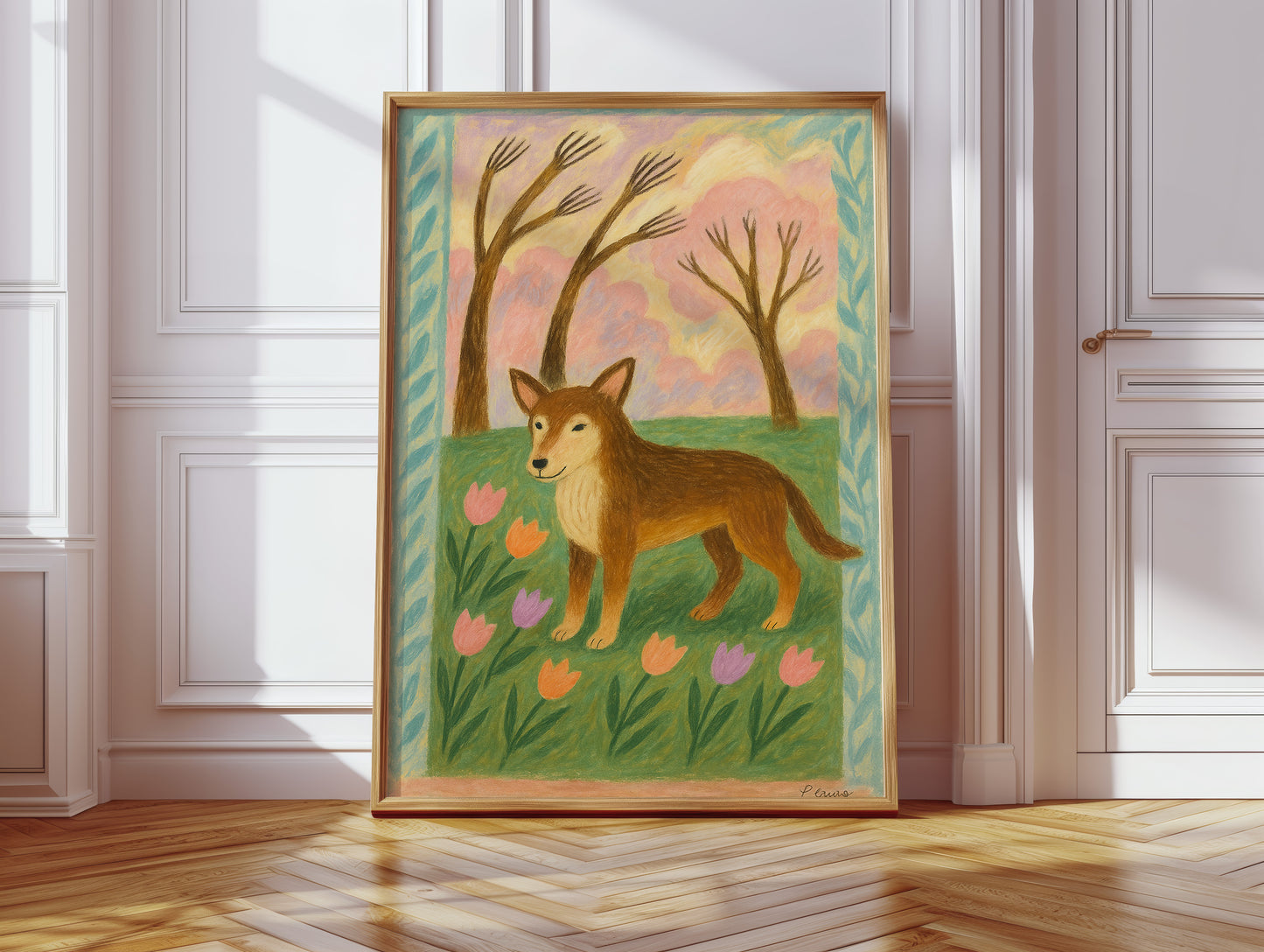 Spring Pup in Tulip Meadow