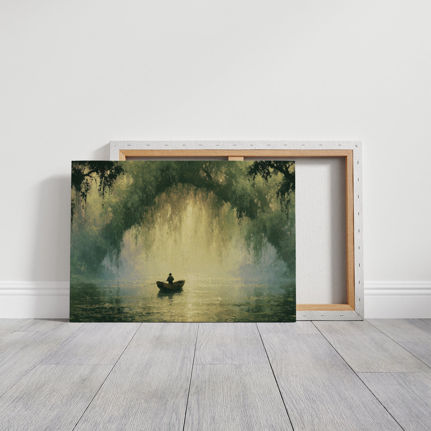 Fisherman Beneath the Willow Veil