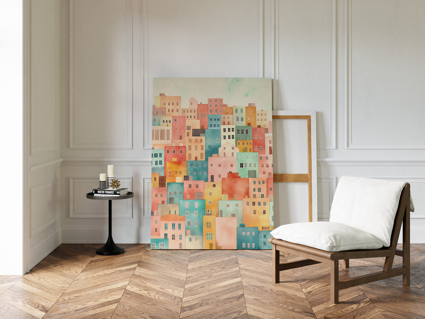 Stacked City Dreams Watercolor Print