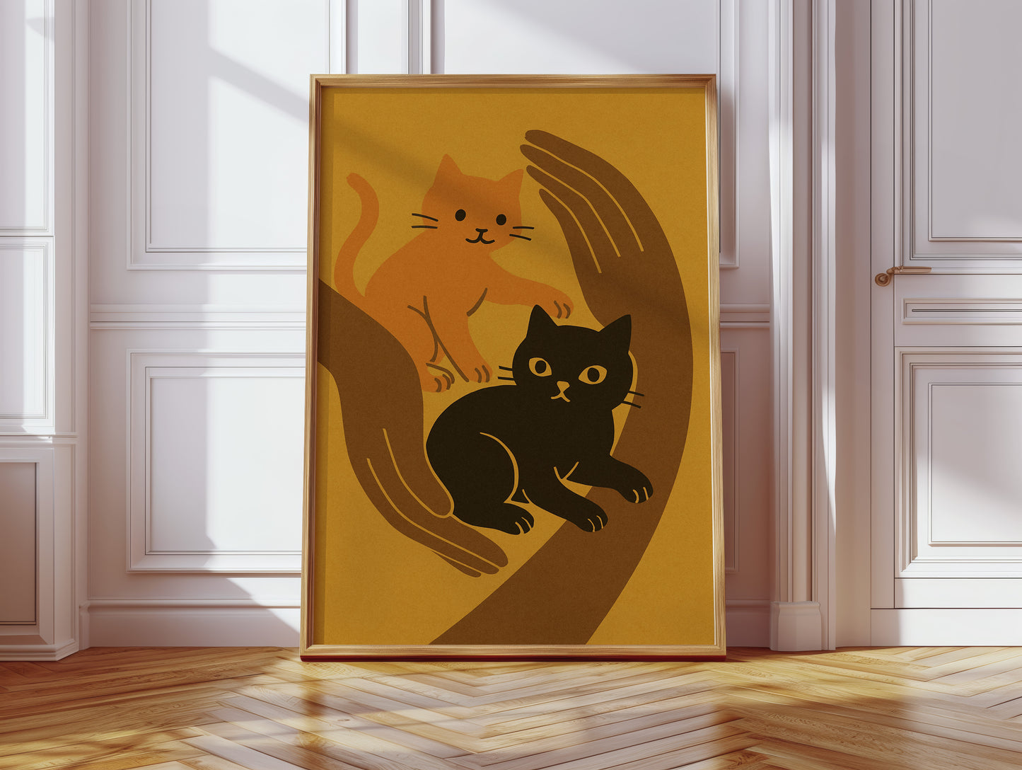 Safe Paws Warm Hearts Cat Print