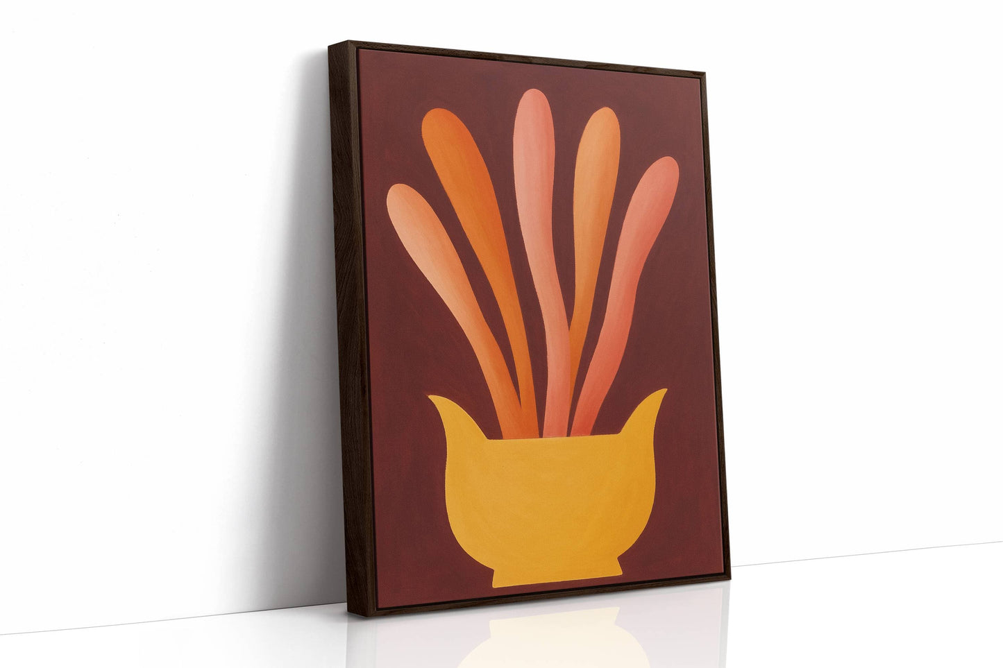 Coral Rays Rise From Golden Bowl