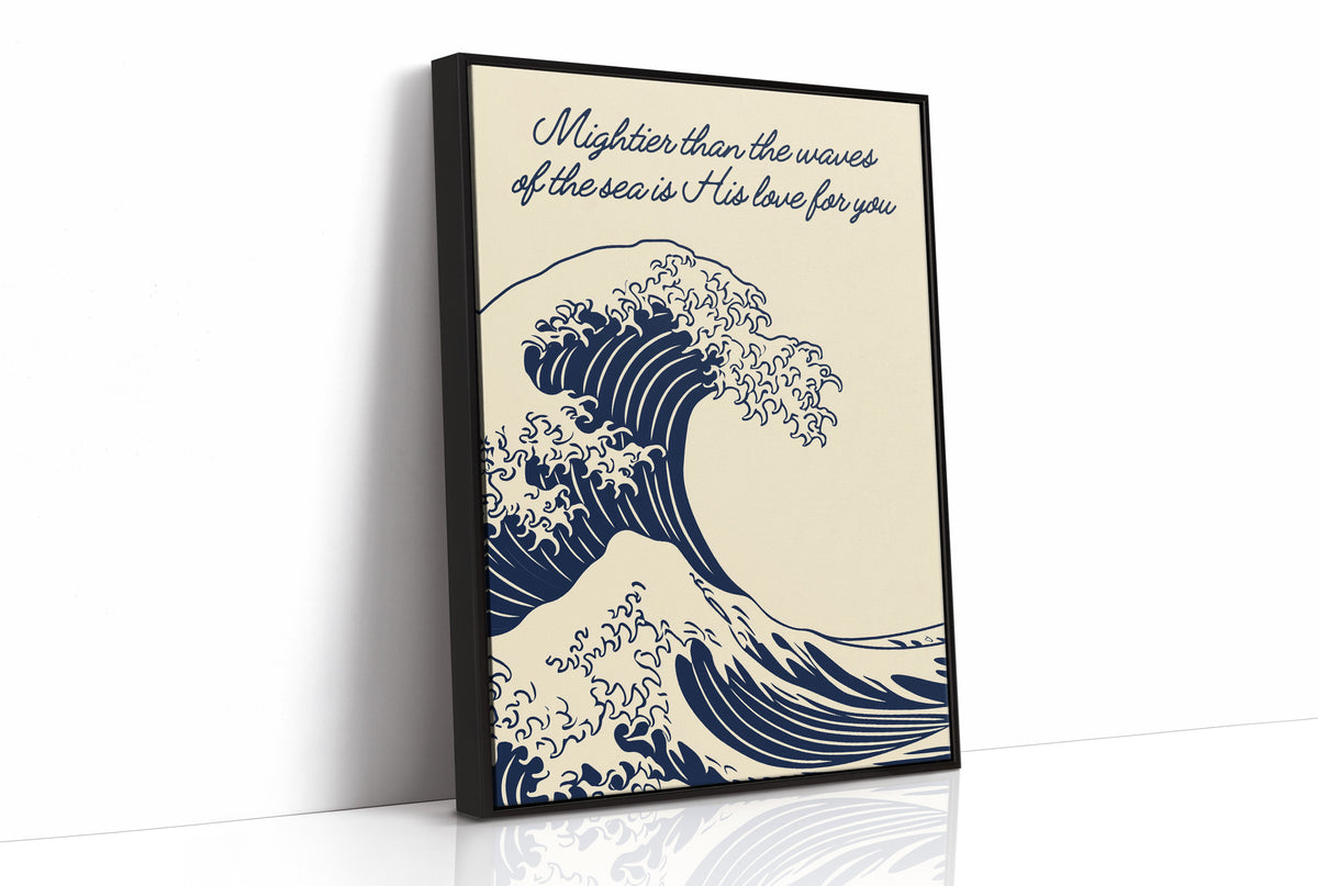 Mightier Than the Waves Scripture Art