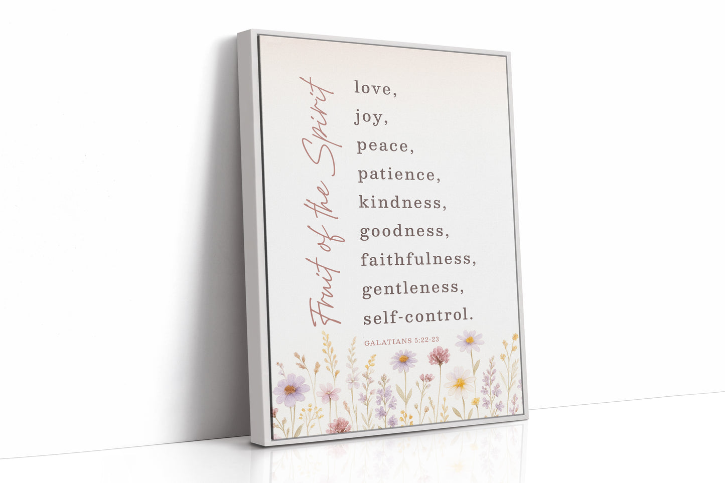 Fruit of the Spirit Floral Scripture Print