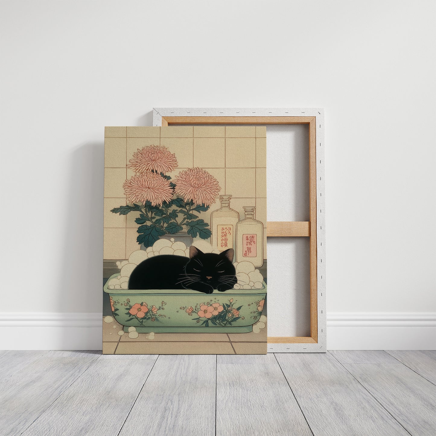 Black Cat's Garden Bath Dreams