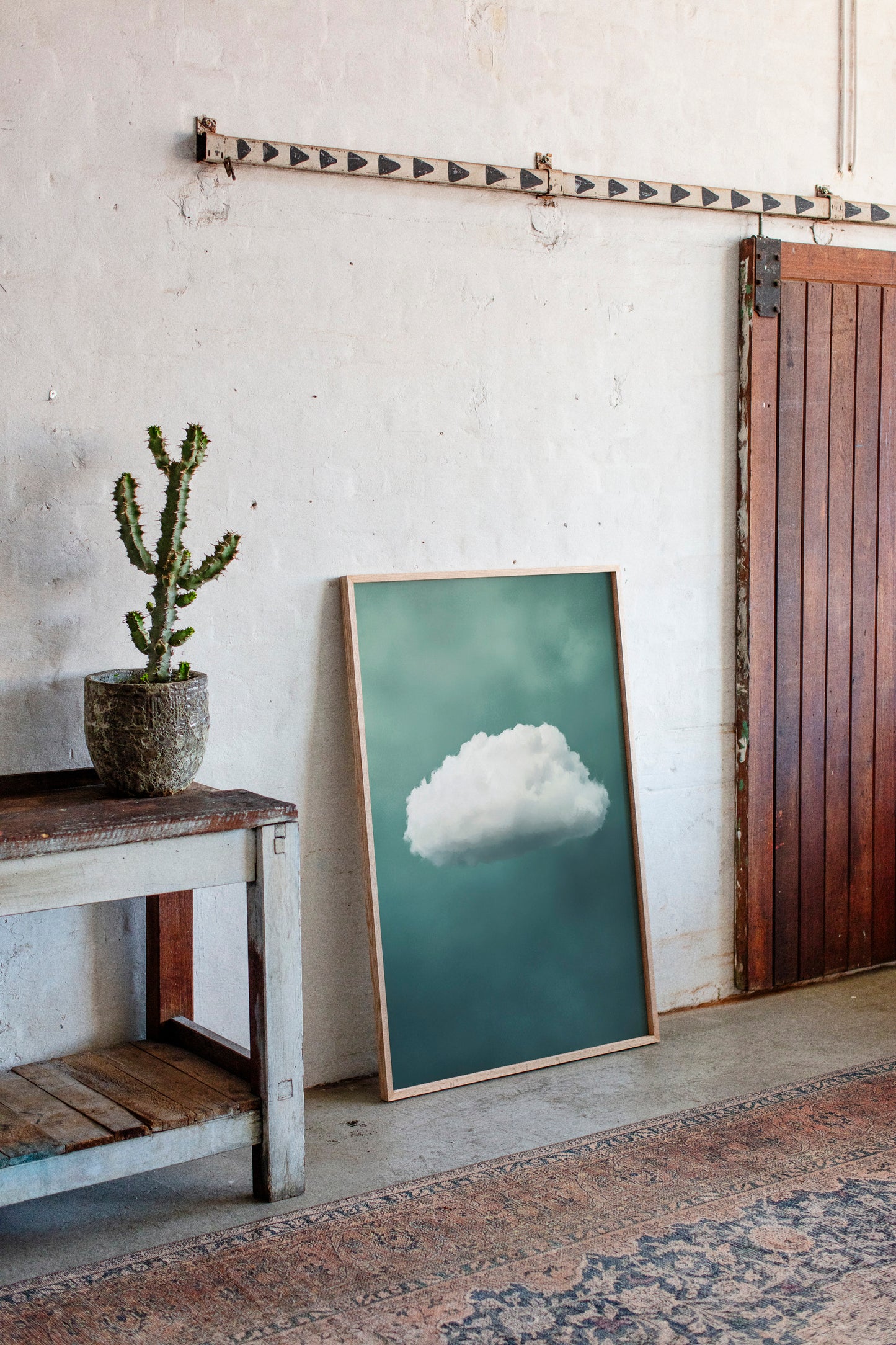 Gentle Cloud over Seafoam Sky