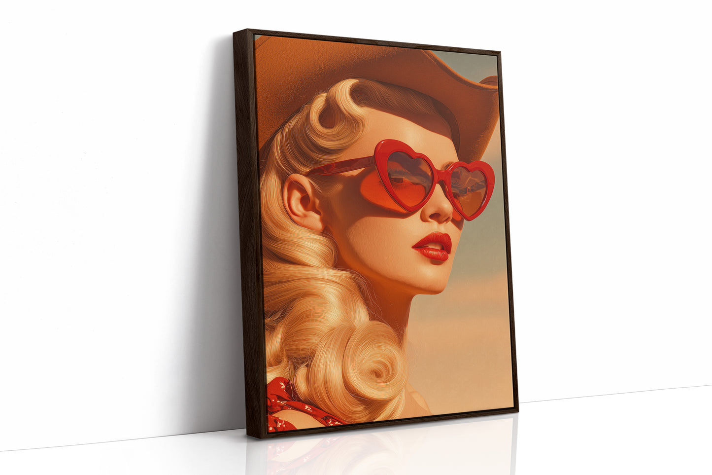 Sunset Hearts Frame Golden Hours