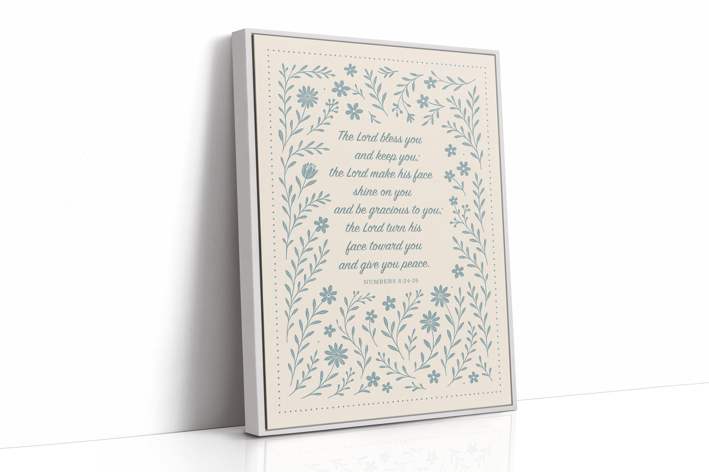 The Lord Bless You Floral Scripture Print