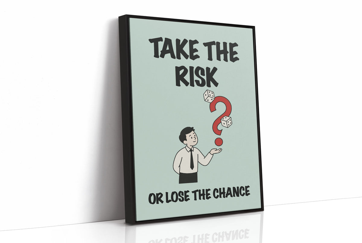 Take the Risk Dice Question Mark Art