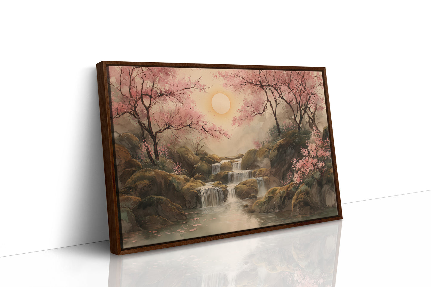 Cherry Blossoms Guard Ancient Waters