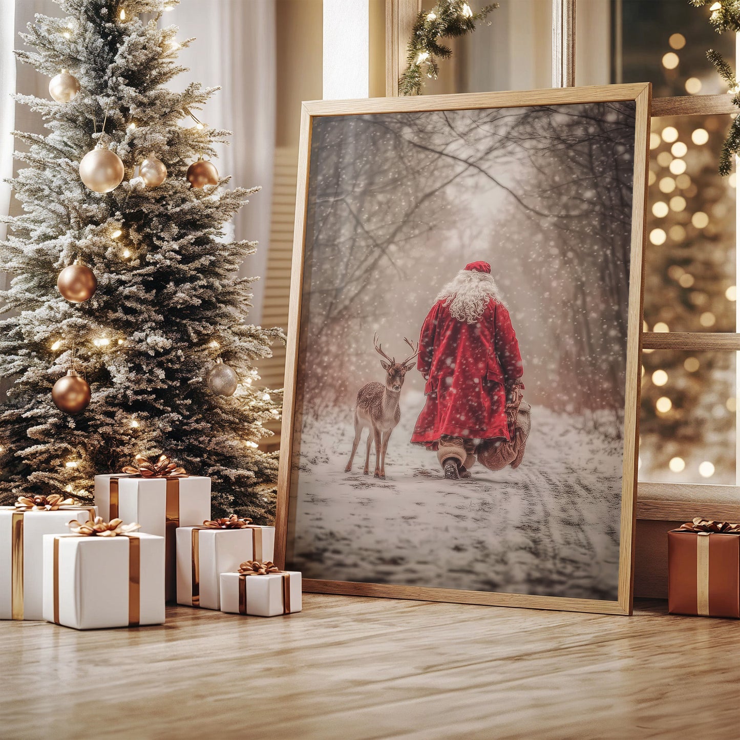 Forest Path Leads Santa Home