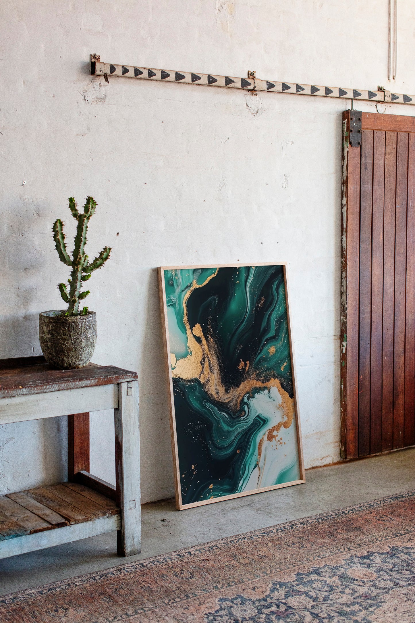 Emerald Flame and Gilded Flow