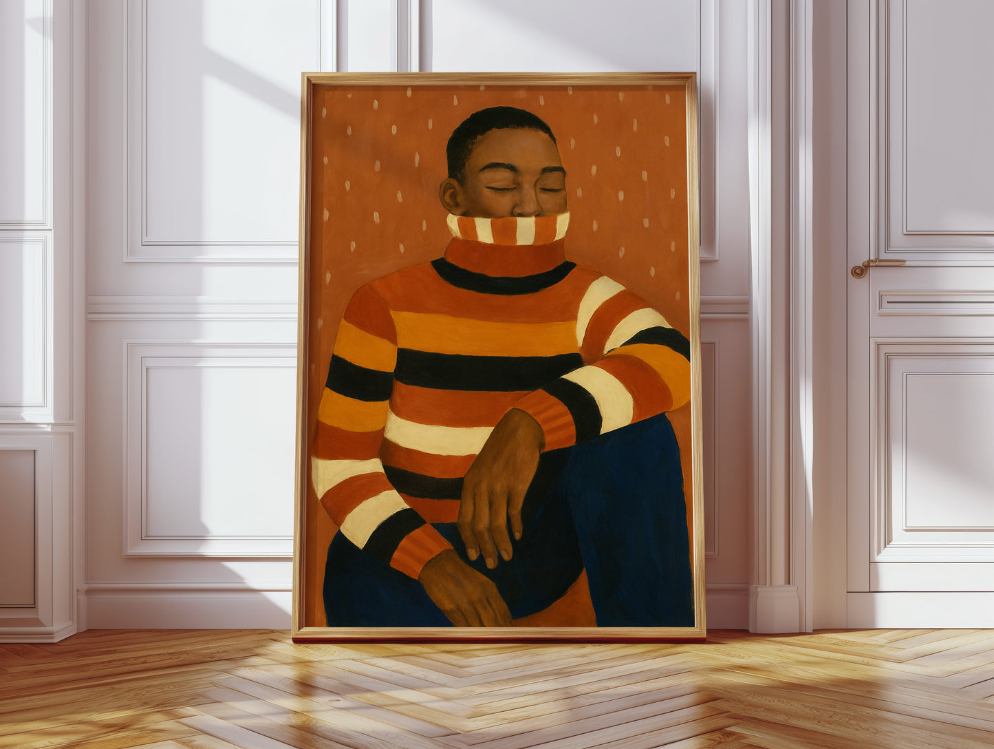 Quiet Thoughts in a Striped Sweater