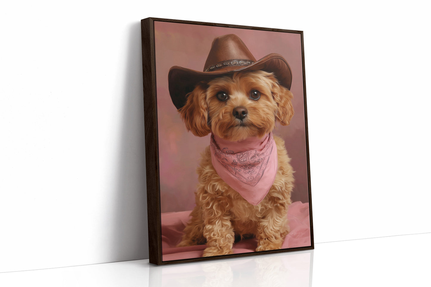 Cowgirl Pup Wears Rose Bandana Tales