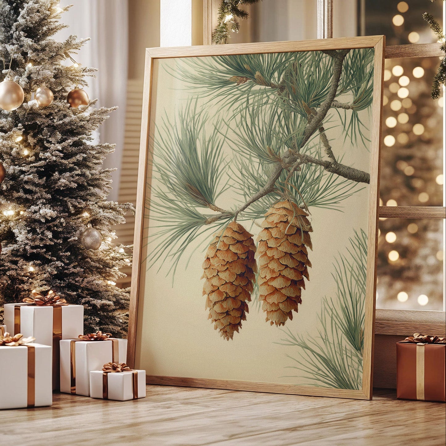Pine Cones Dance In Winter's Light