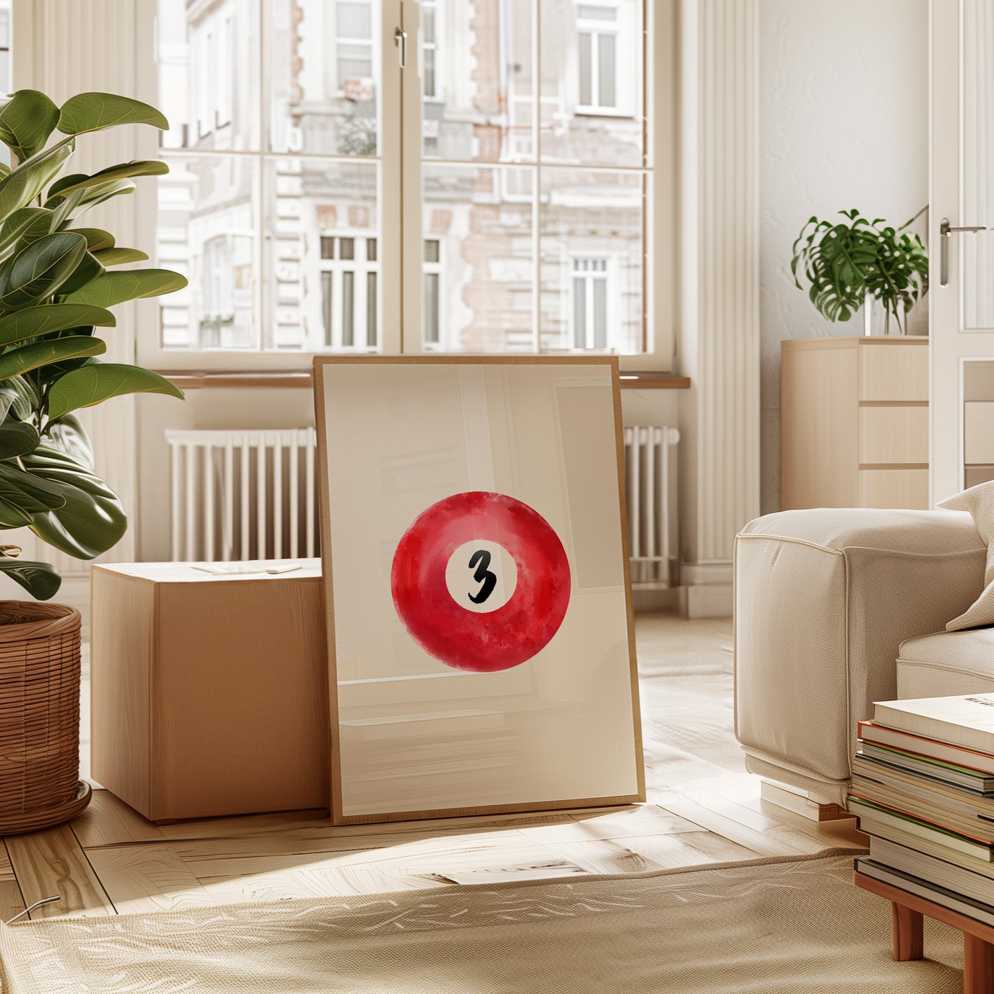 Lucky Number Three Glows Ruby