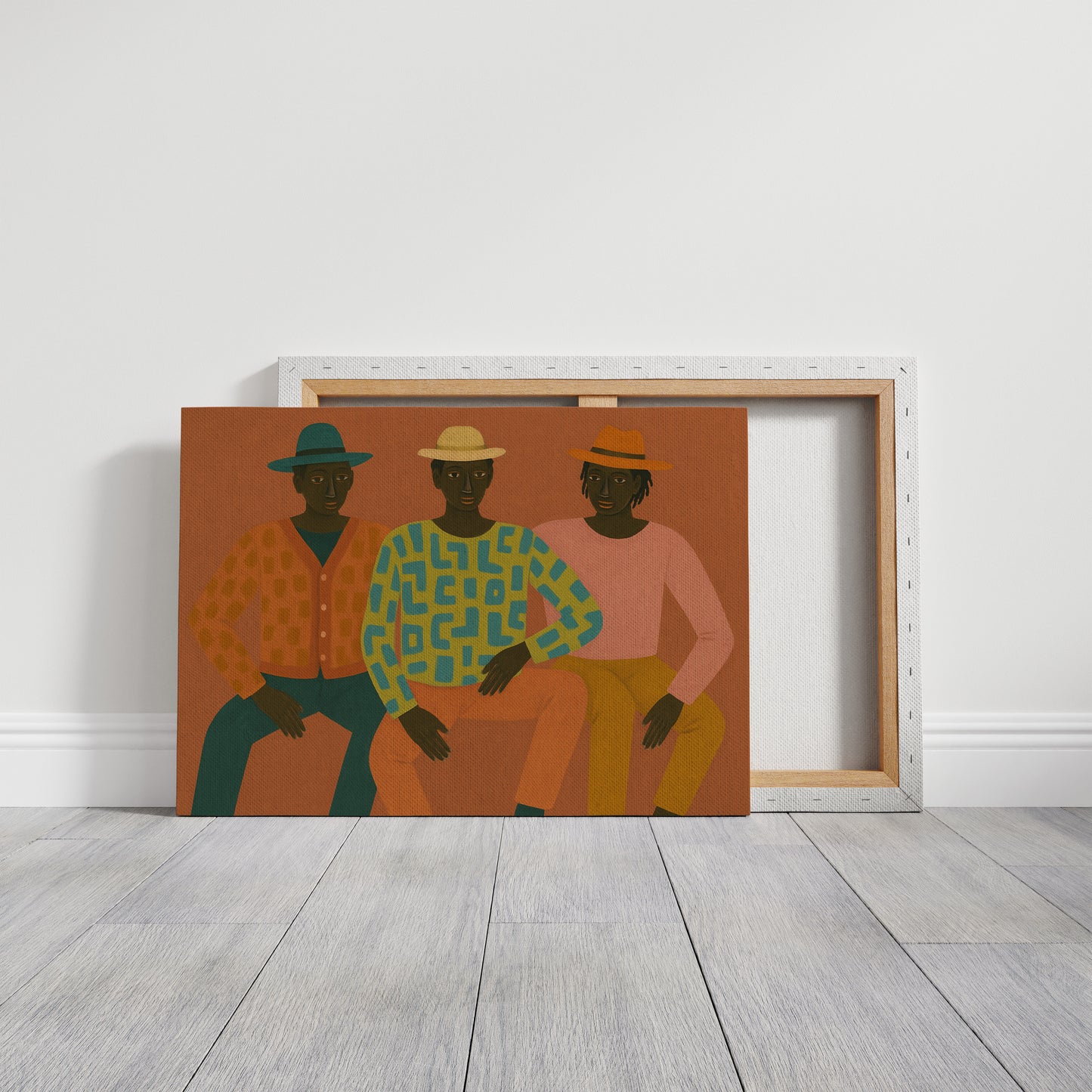 Three Friends in Patterned Harmony