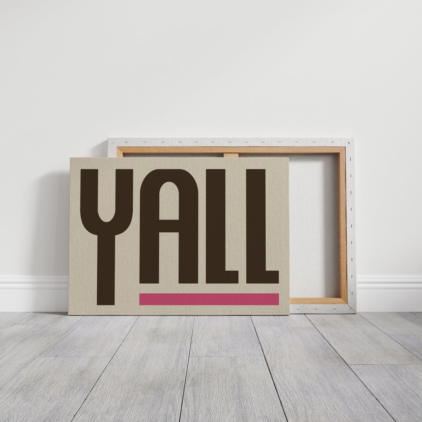 Y’all Typography Print with Pink Underline
