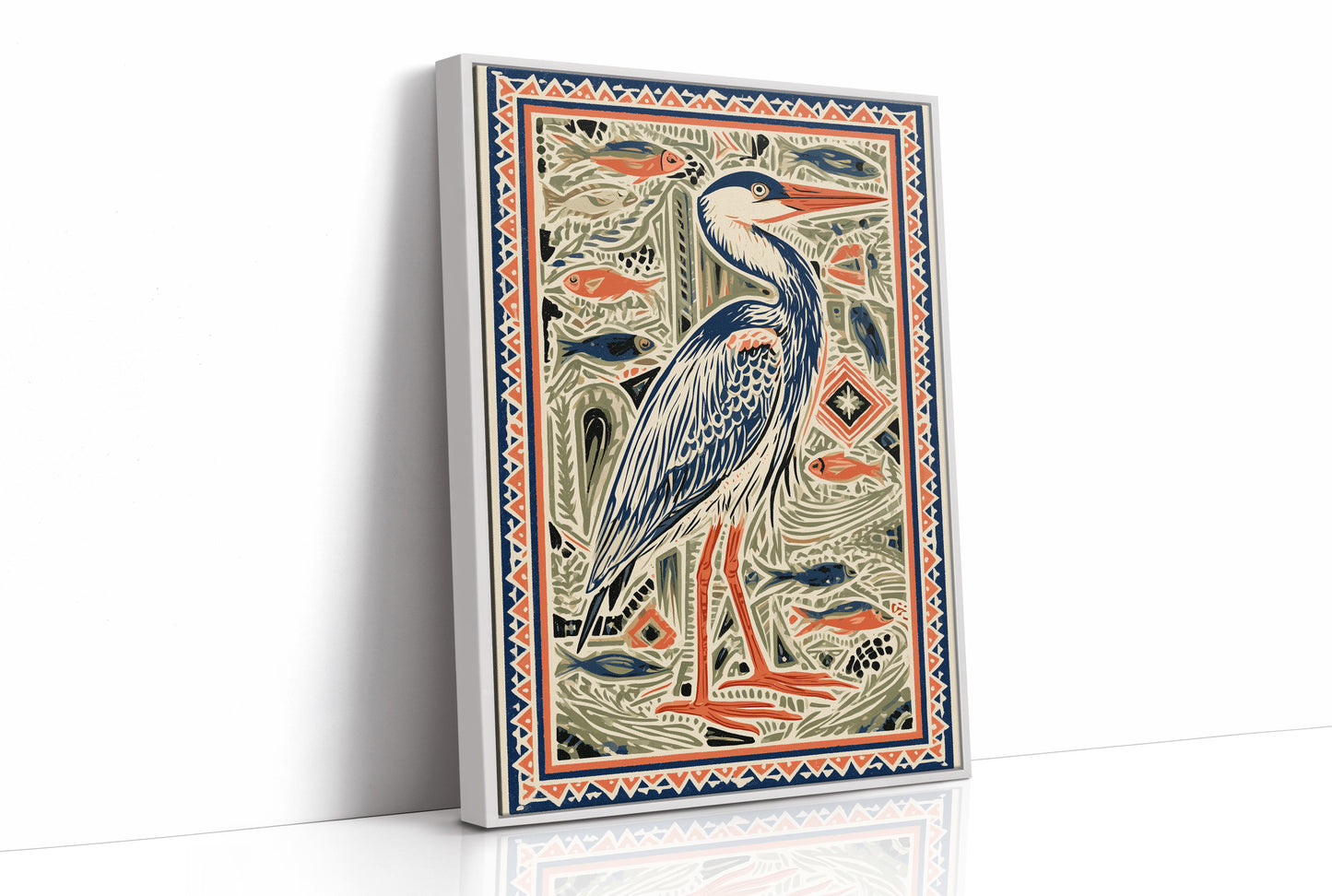 Heron Among The Reeds