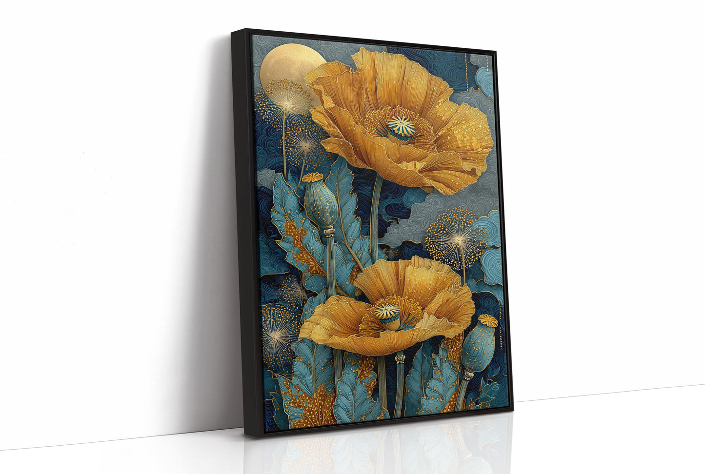 Gold Blooms Under a Quiet Moon
