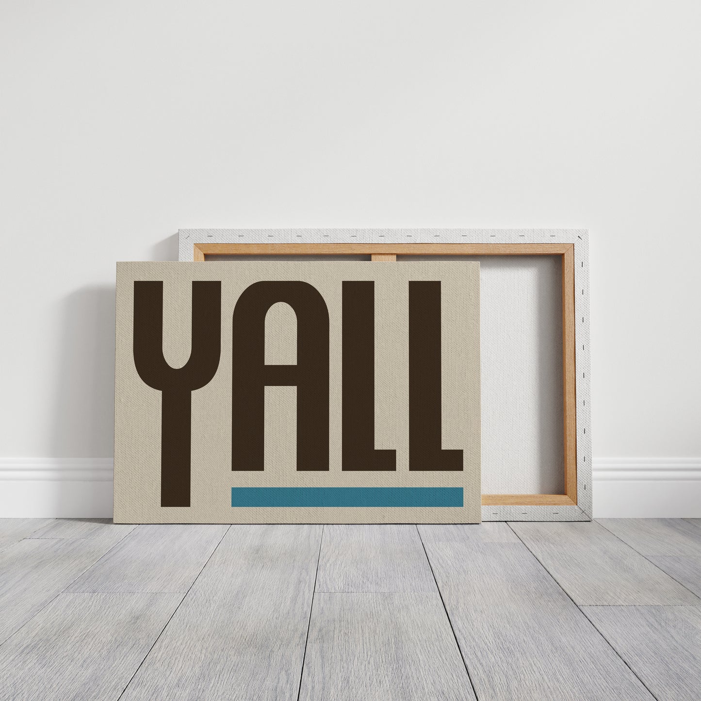 Y’all Typography Print with Teal Underline