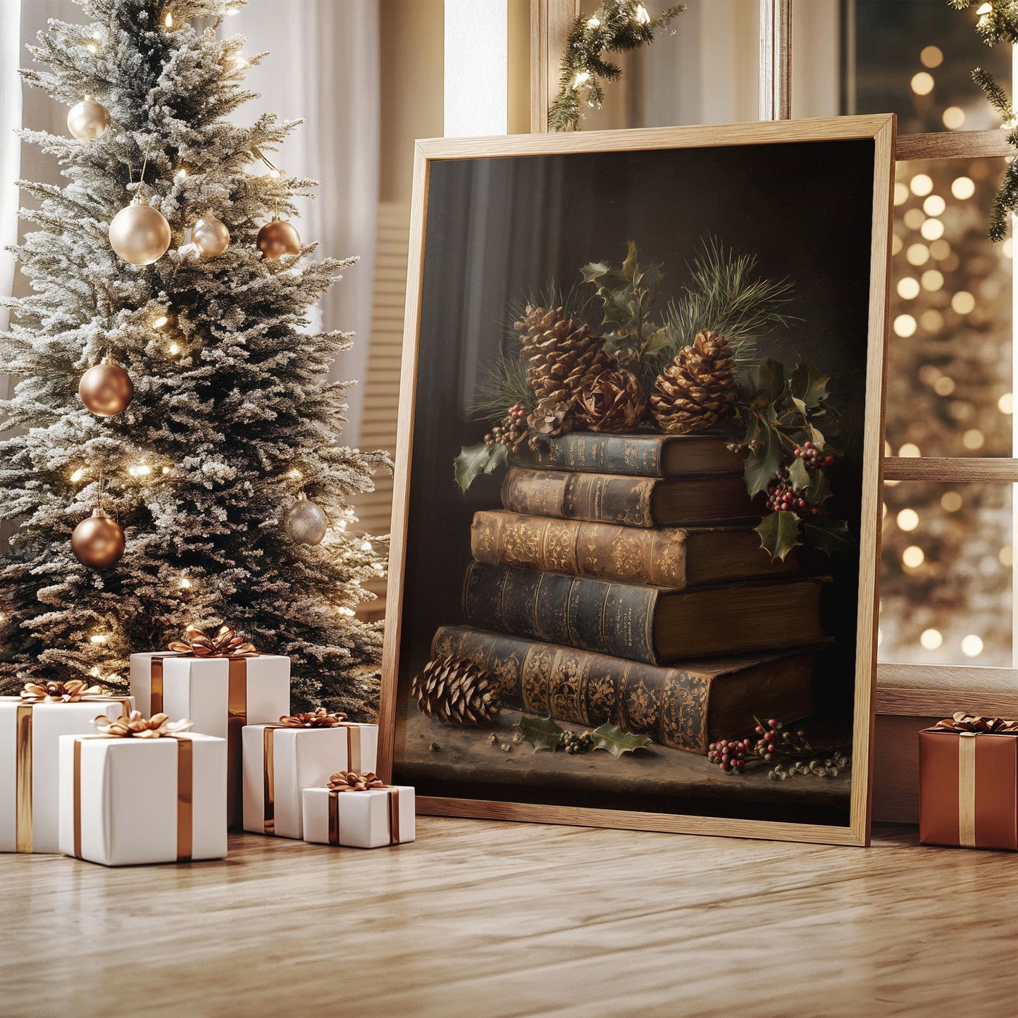 Winter Stories Rest On Leather Spines