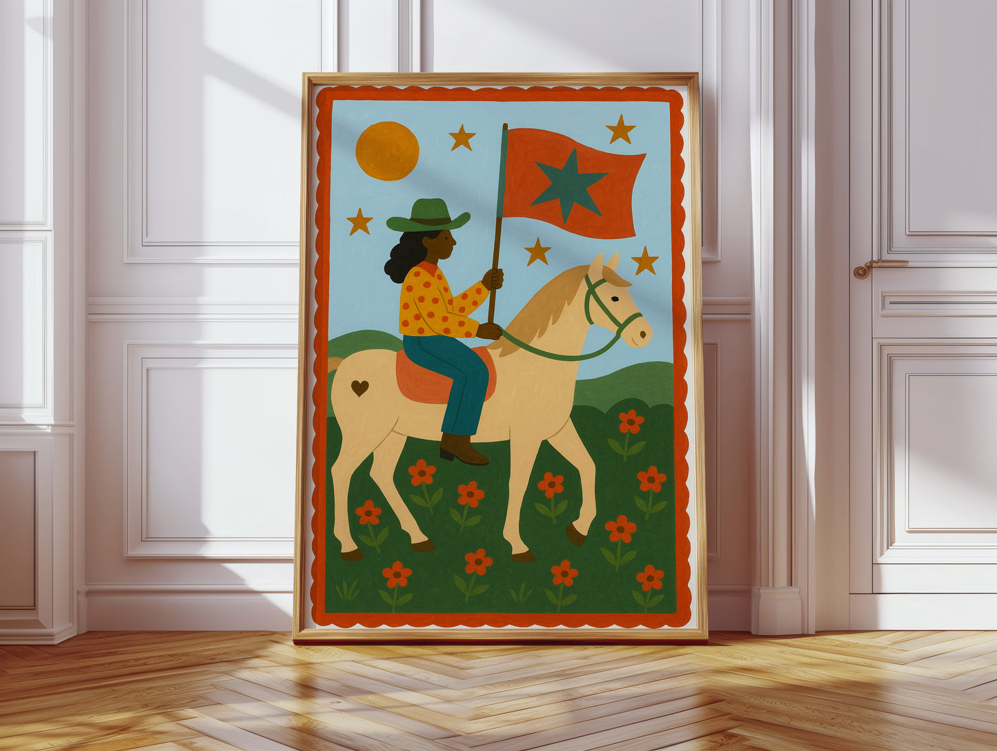 Star Rider in a Flowered Field