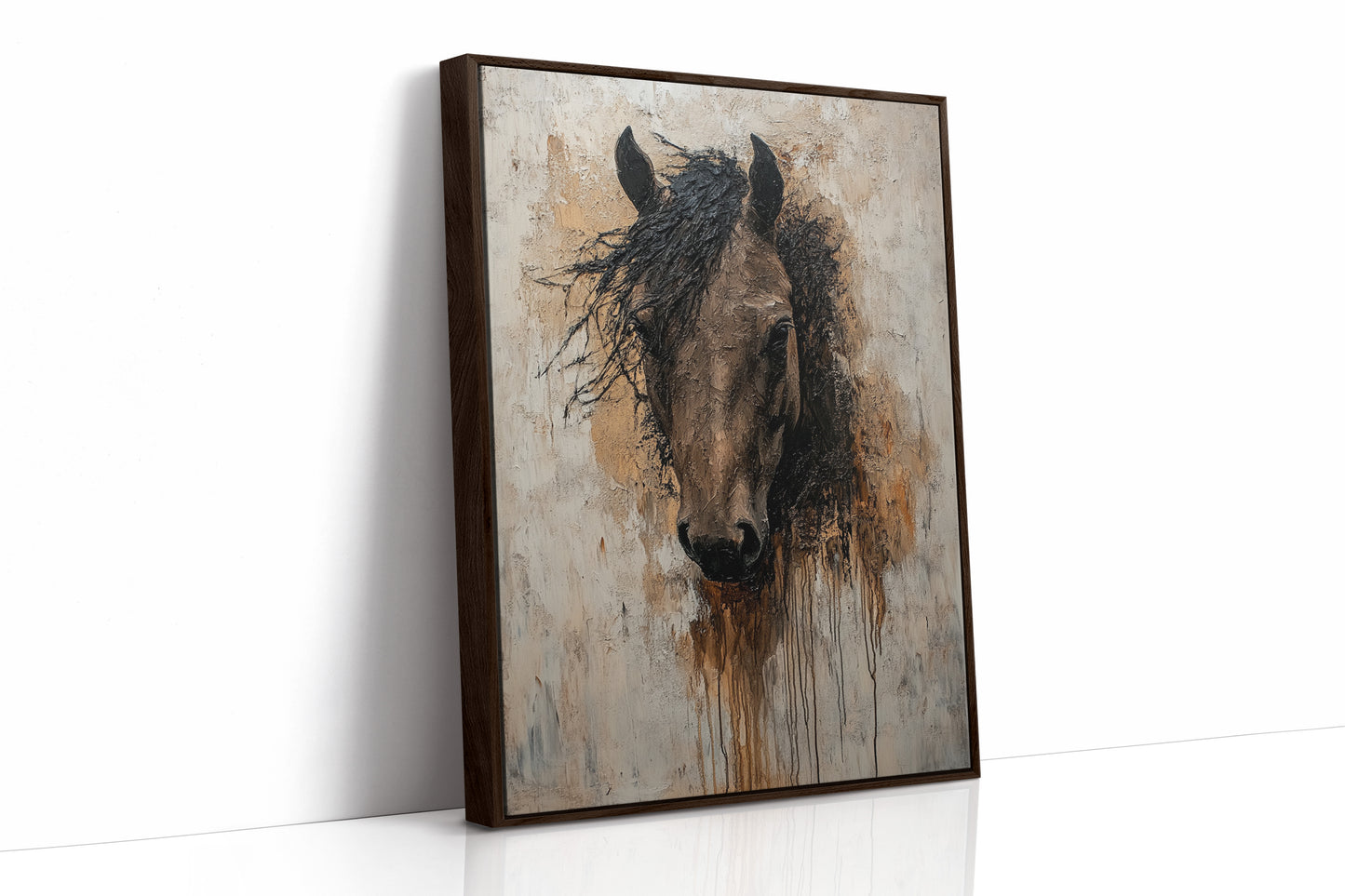 Rawhide Gaze Textured Horse Portrait