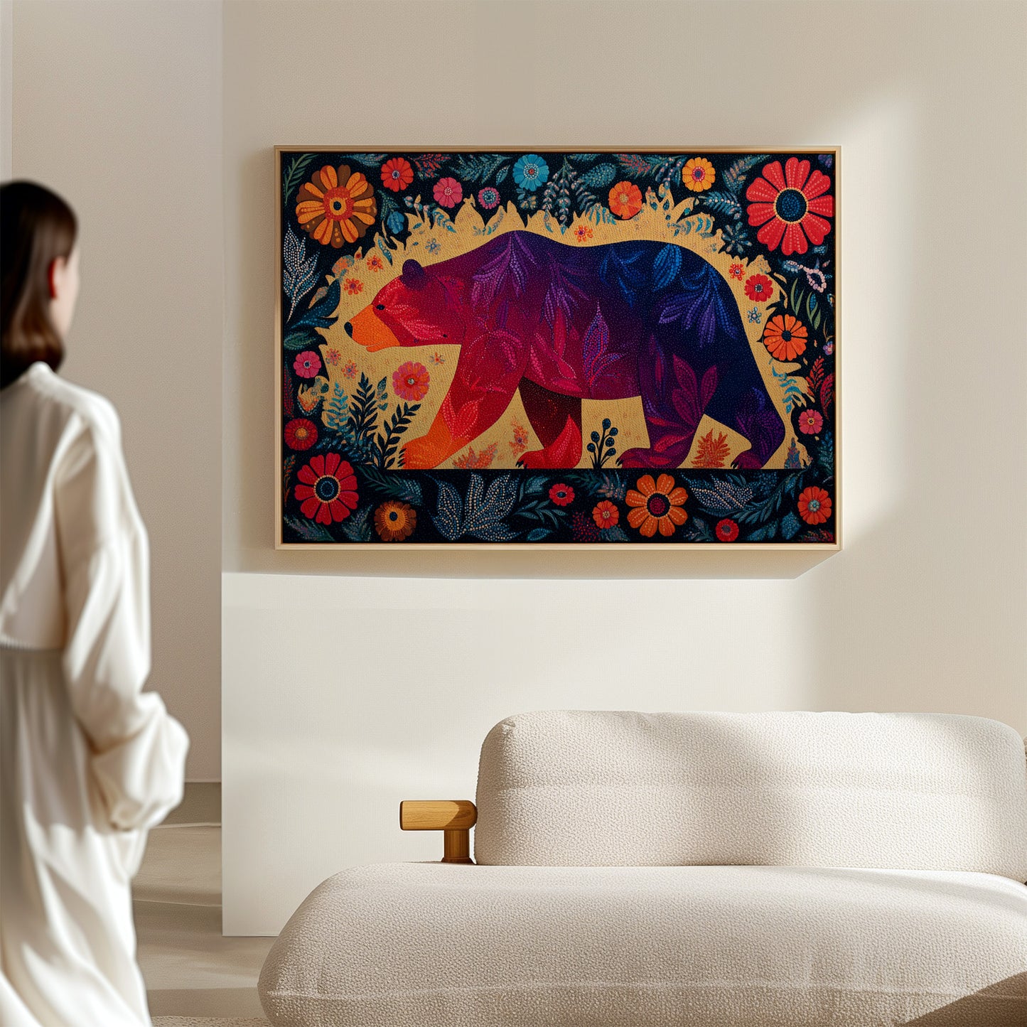 Twilight Bear Among Summer Blooms