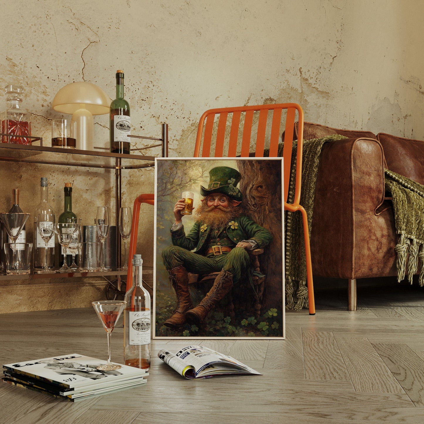 Lucky Leprechaun: Irish Folklore Canvas Wall Art