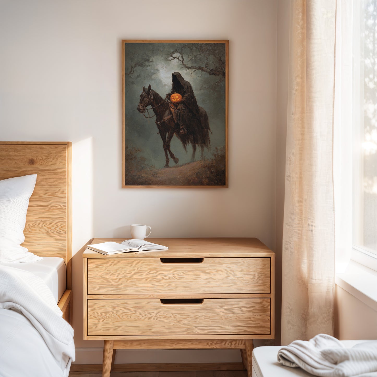 Haunting Rider Halloween Art Print - Gothic Wall Decor - Gallery Canvas image 8