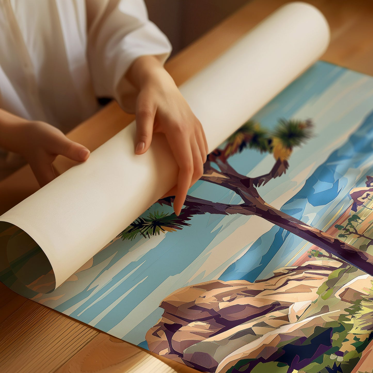 Desert Sentinel Under Azure Skies