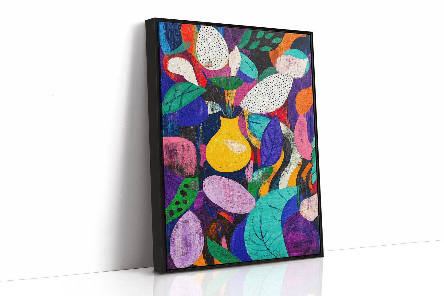 Yellow Vase Dances With Color