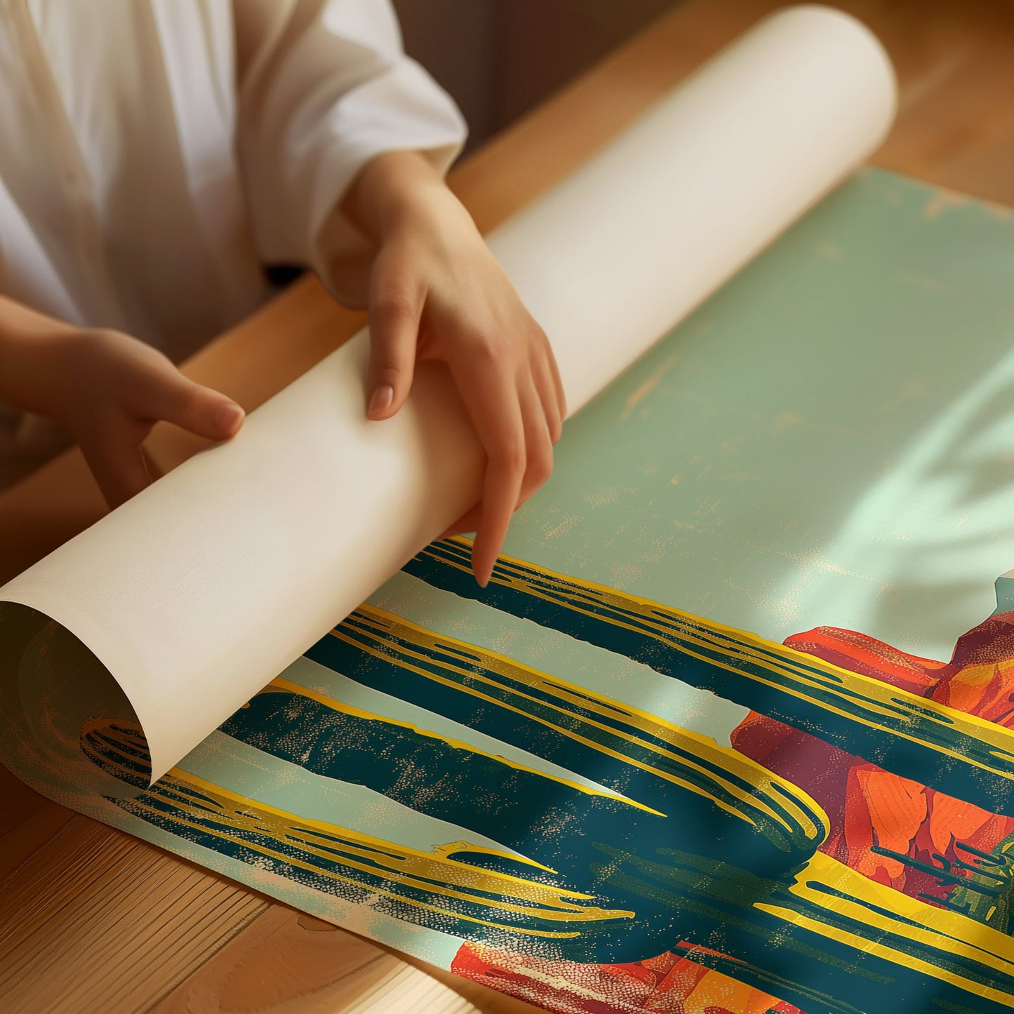 Saguaro Skies Over Painted Trails
