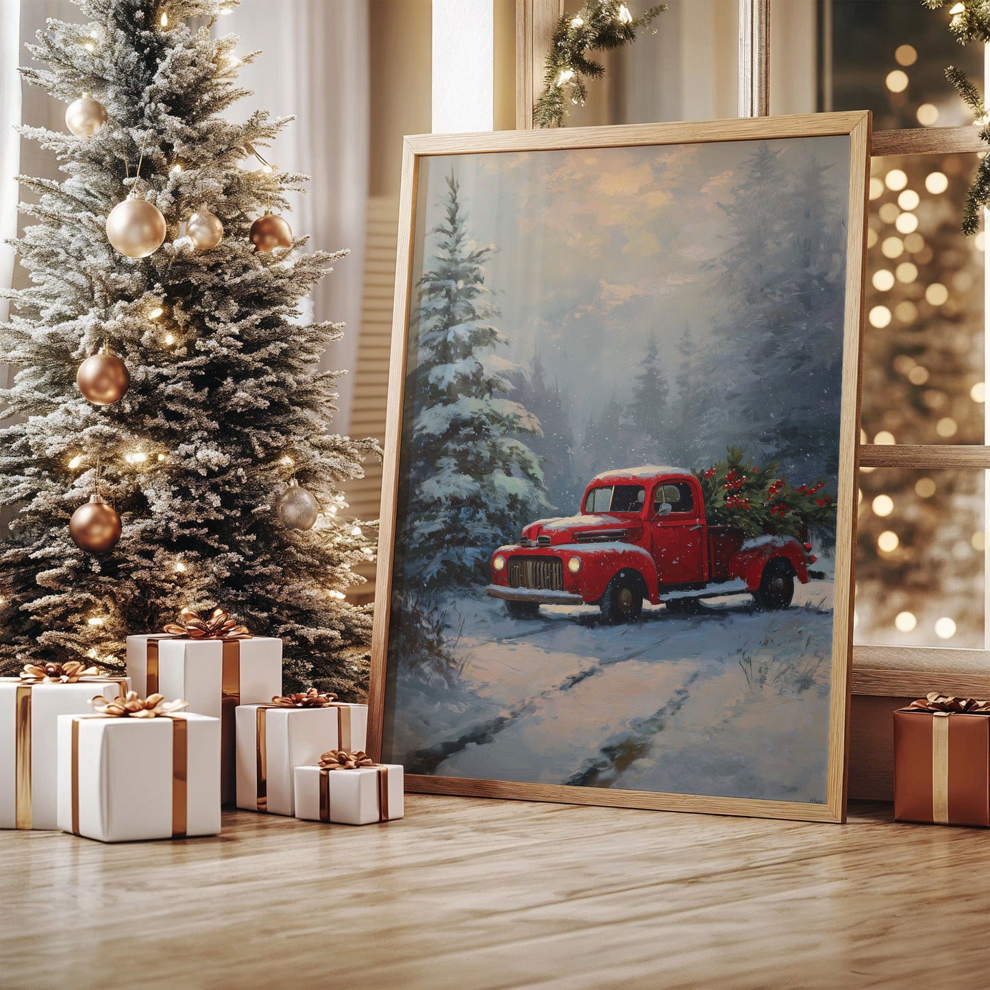 Red Truck Brings Christmas Home