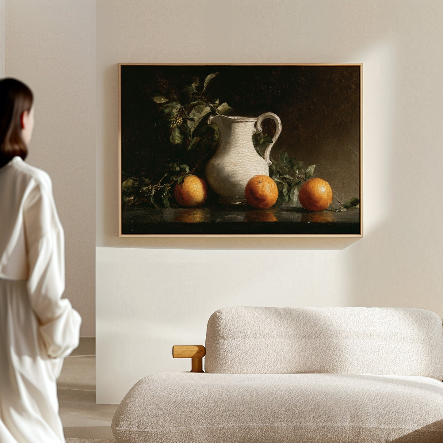 Citrus Morning With White Pitcher
