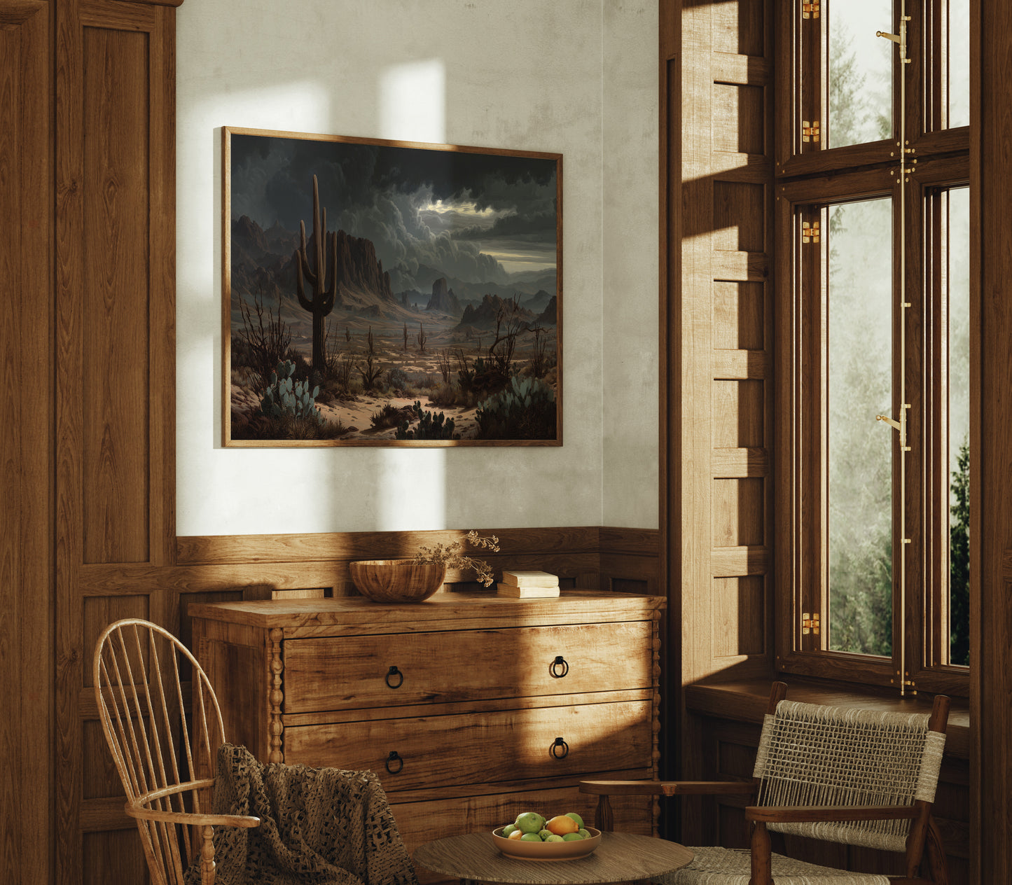 Moonlight Dances With Desert Giants