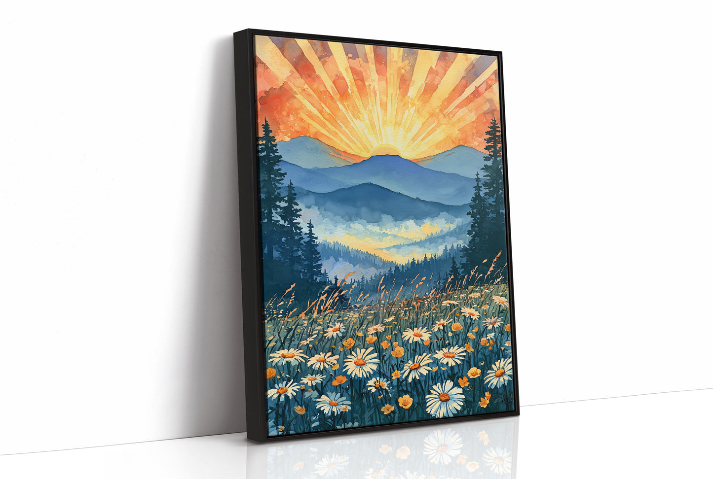 Buttercups & Daisies Below the Blazing Ridge