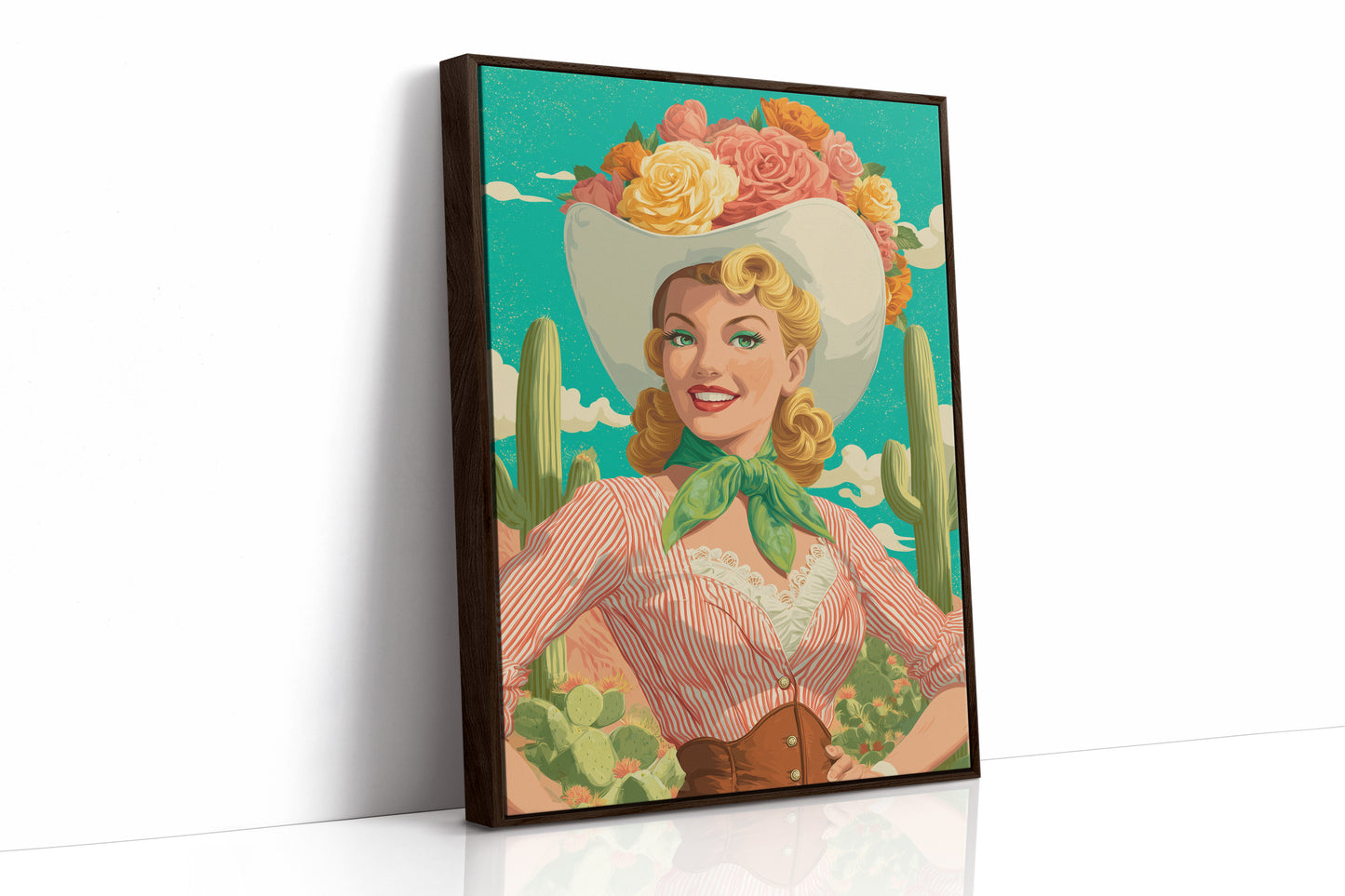 Desert Roses Bloom In Turquoise