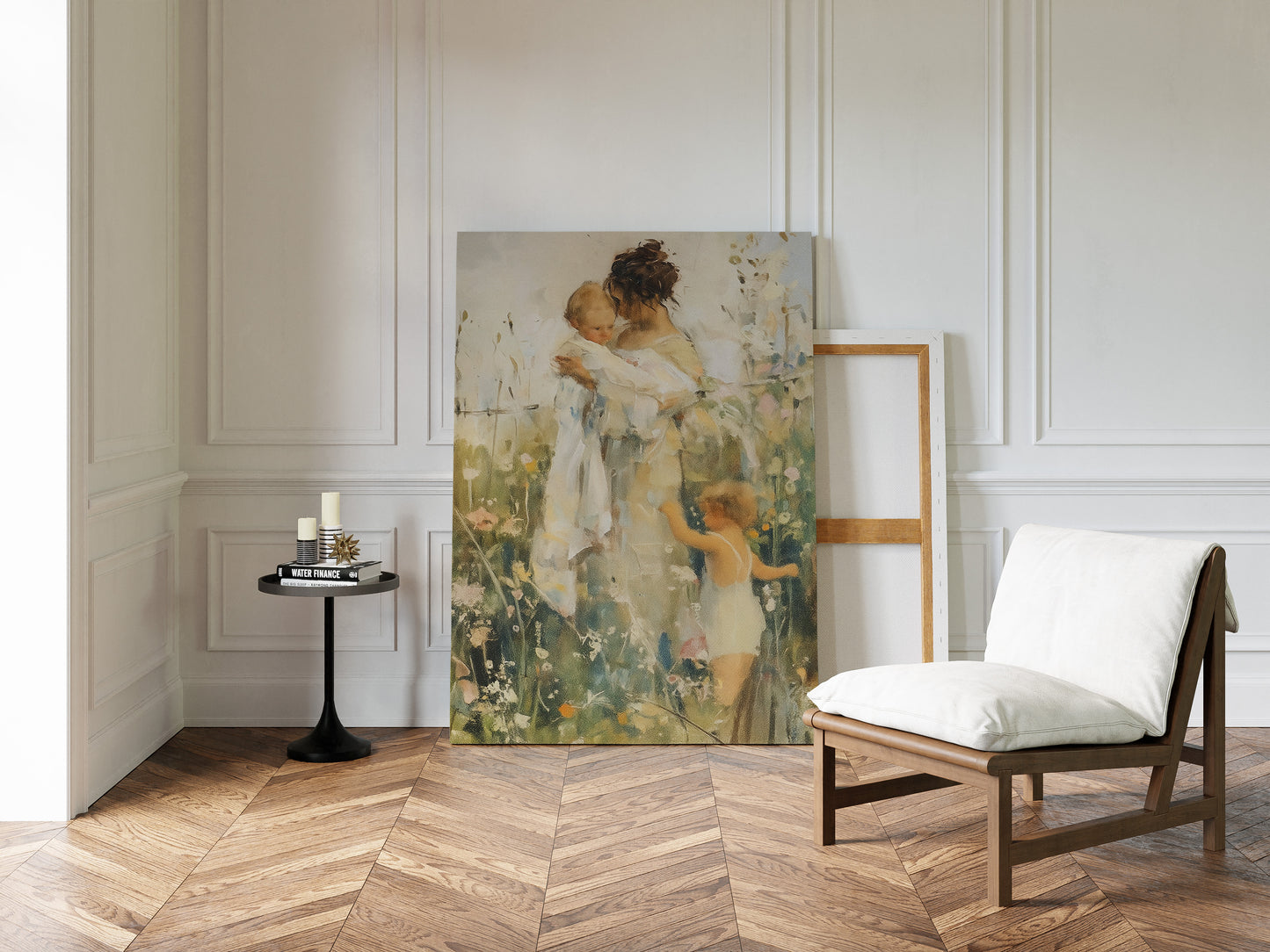 Mother and Children in the Summer Meadow