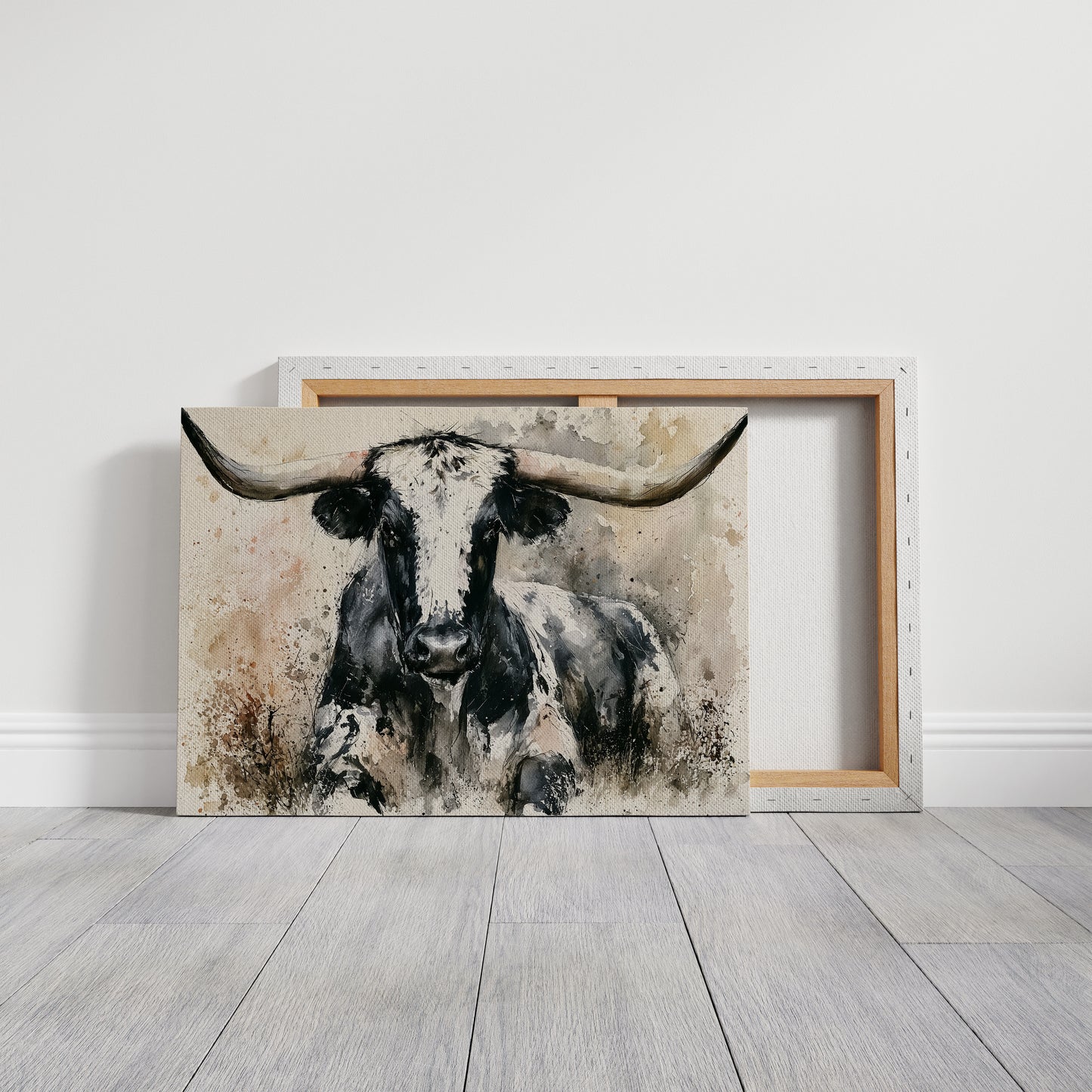 Longhorn in Black and White