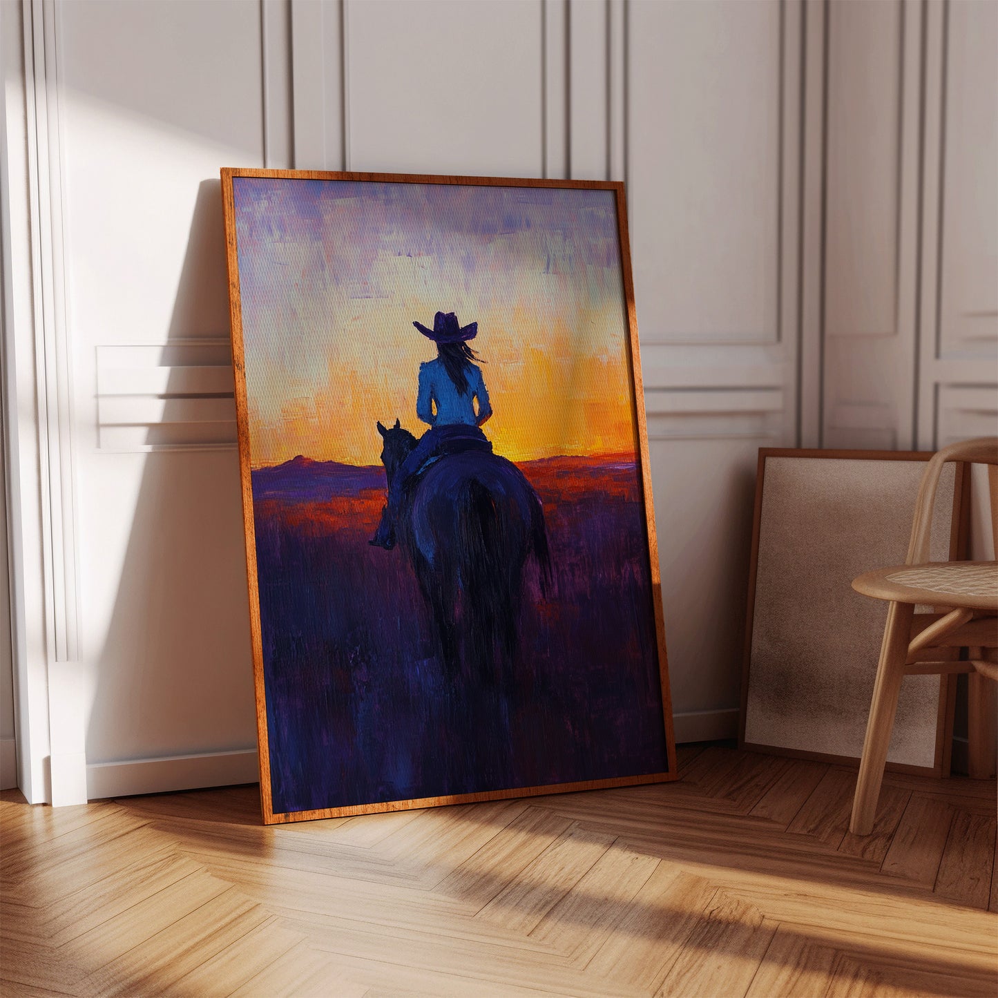 Cowgirl at Sunset Ride