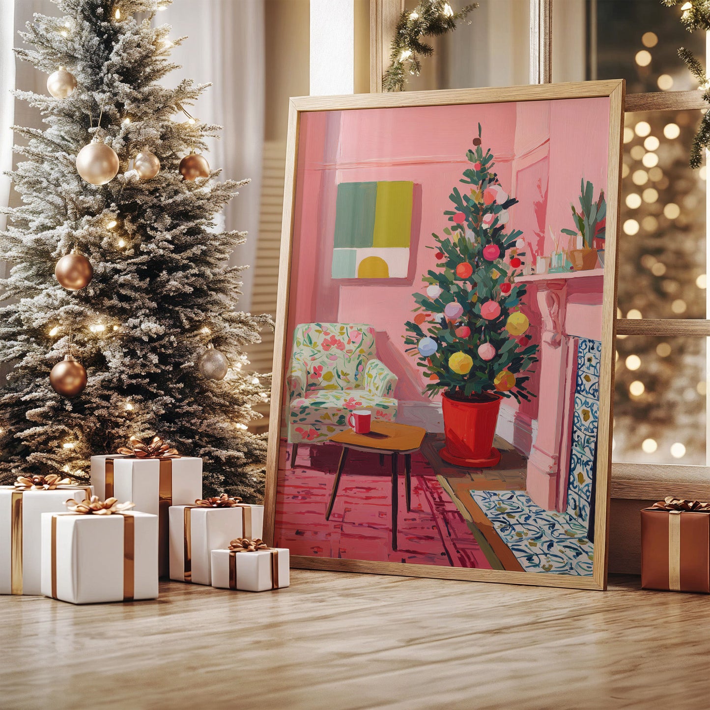 Festive Pink Room Glows Sweet