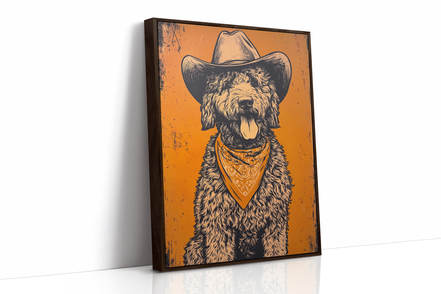 Ranch Hand Wags Through Copper Sunset