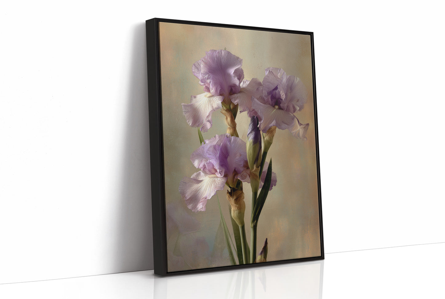 Three Irises in Morning Light