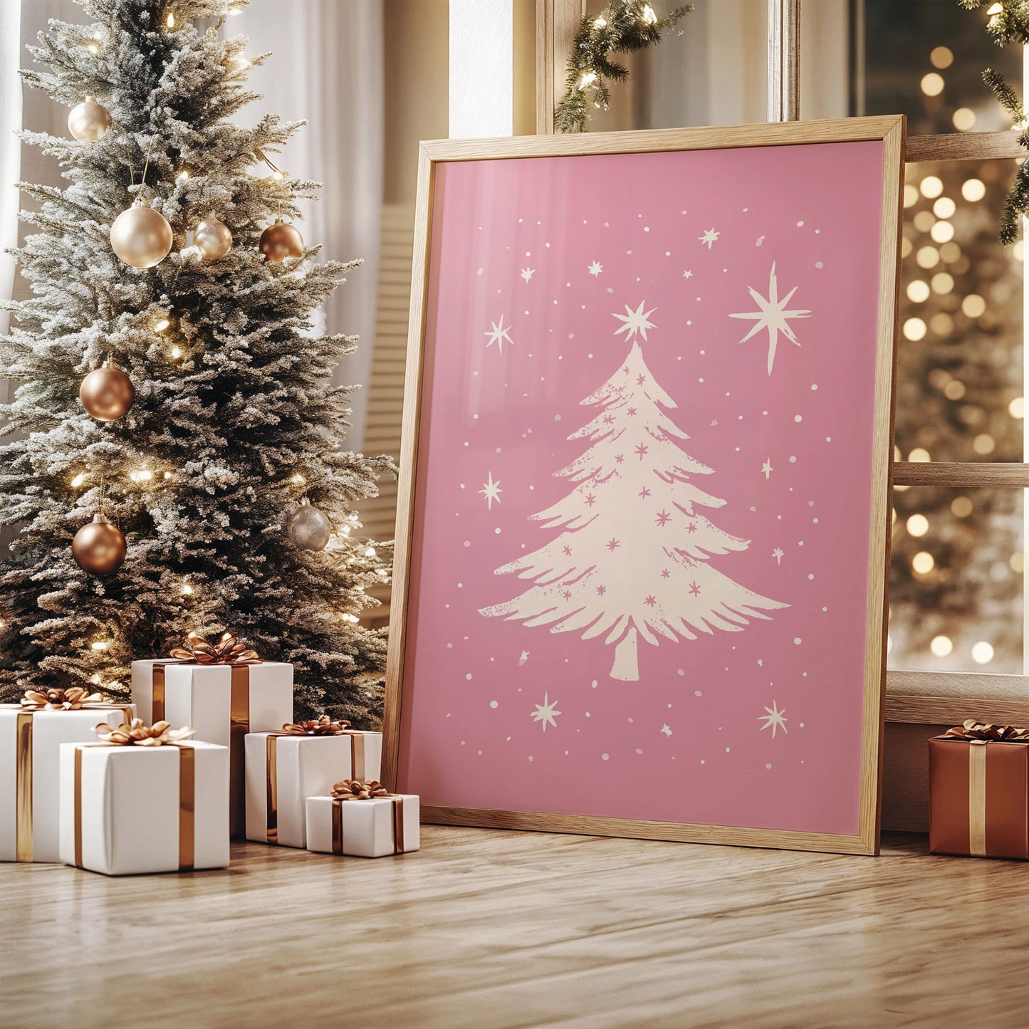 Snow Stars Dance On Rose Night